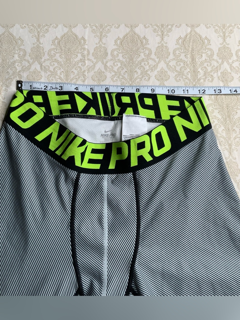 Nike Pro Men’s Dri-FIT Leggings XL Yellow Black - Picture 6 of 10